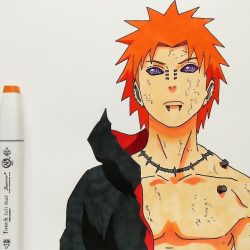 Naruto Pain Drawing Modern Sketch