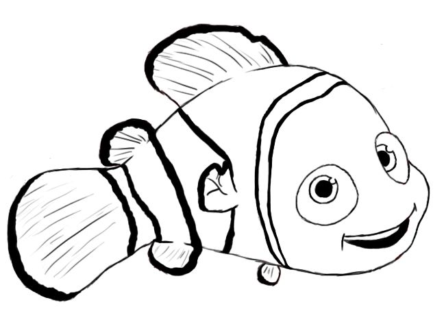 Nemo Drawing Detailed Sketch