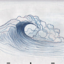 Ocean Waves Drawing Fine Art