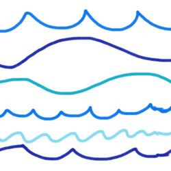 Ocean Waves Drawing Sketch