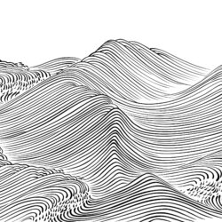 Ocean Waves Drawing Unique Art