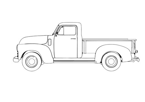 Pickup Truck Drawing Amazing Sketch