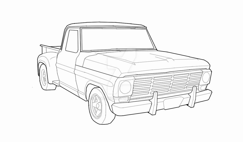 Pickup Truck Drawing Art