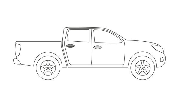 Pickup Truck Drawing Artistic Sketching