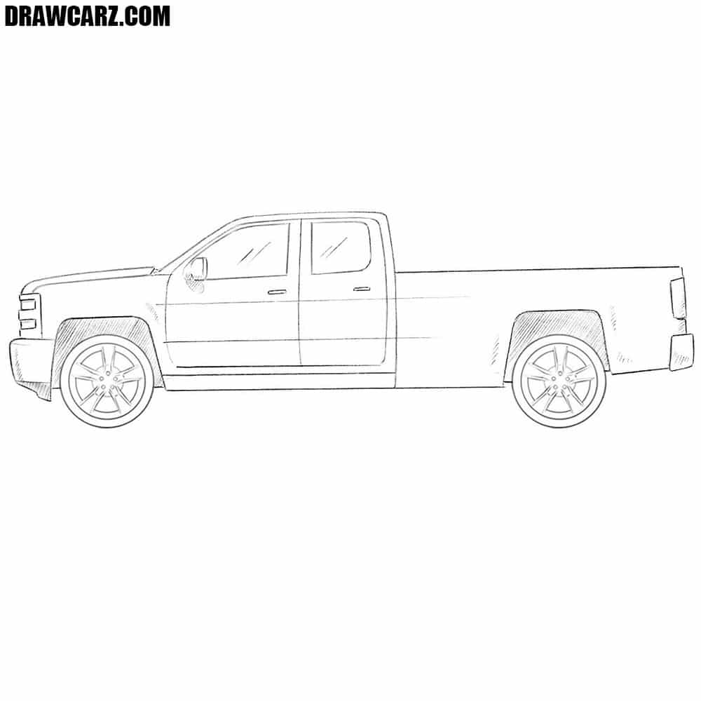 Pickup Truck Drawing Creative Style