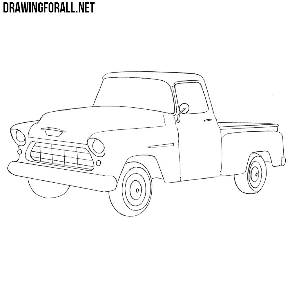 Pickup Truck Drawing Fine Art