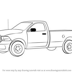 Pickup Truck Drawing Intricate Artwork