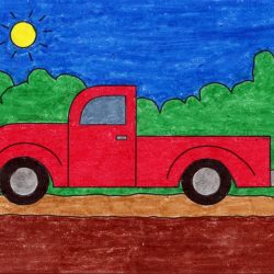 Pickup Truck Drawing Modern Sketch