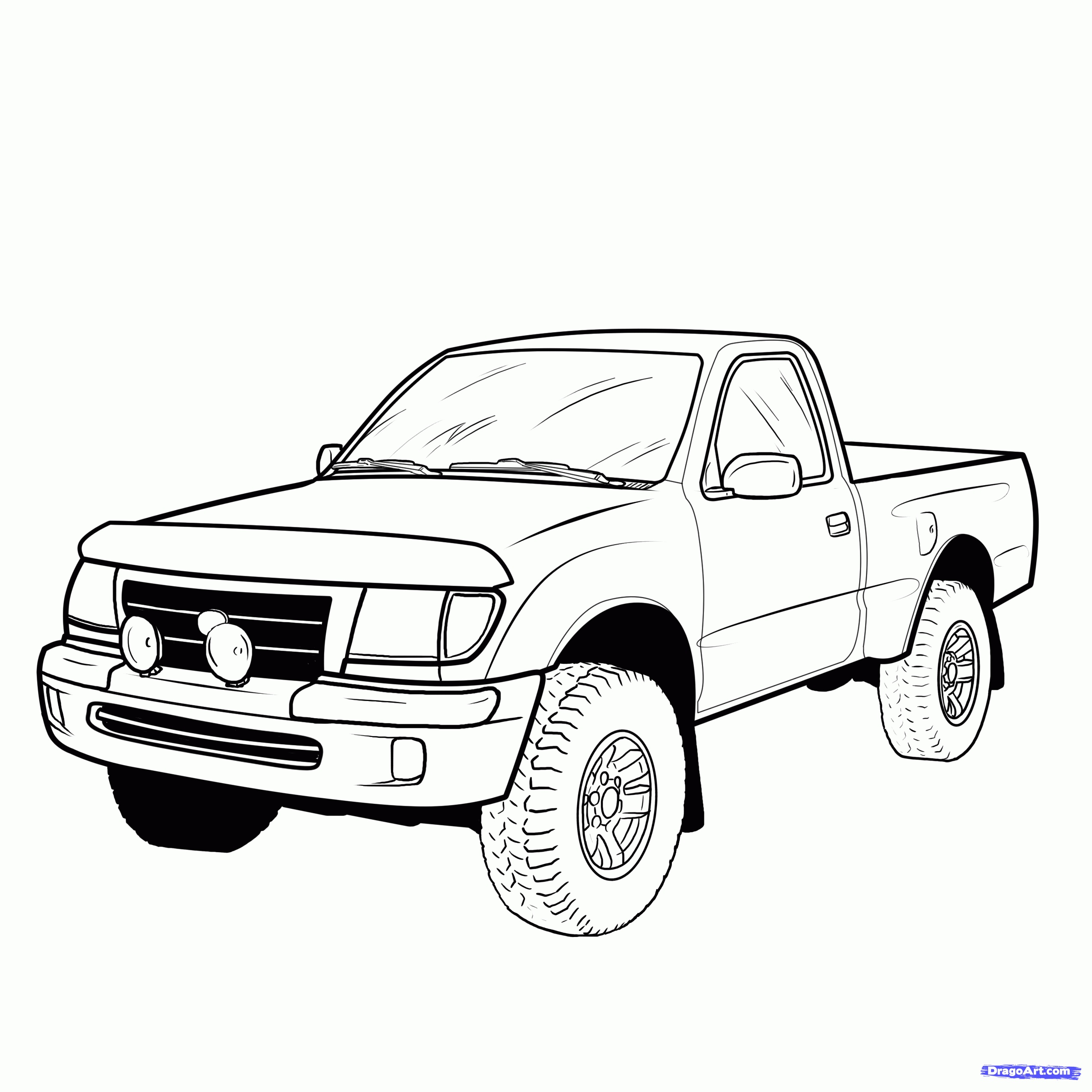 Pickup Truck Drawing Stunning Sketch