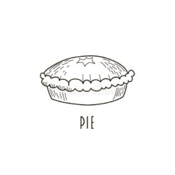 Pie Drawing Unique Art