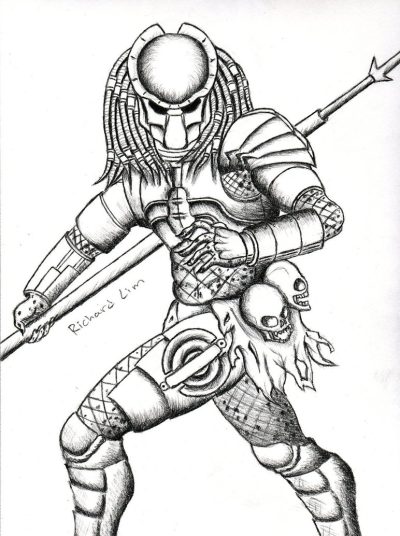 Predator, Survival, Fear, Stealth, Hunt Drawing