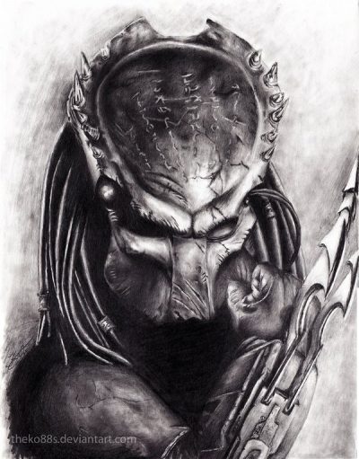 Predator, Fear, Stealth, Hunt, Survival Drawing