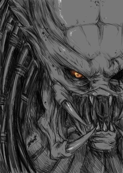 Predator, Survival, Fear, Stealth, Hunt Drawing