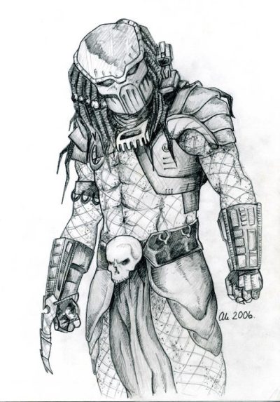 Predator, Stealth, Alien, Survival, Hunt Drawing