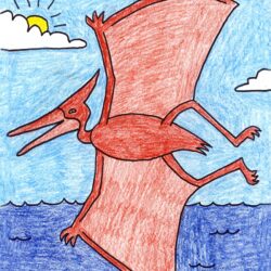 Pterodactyl Drawing Artistic Sketching