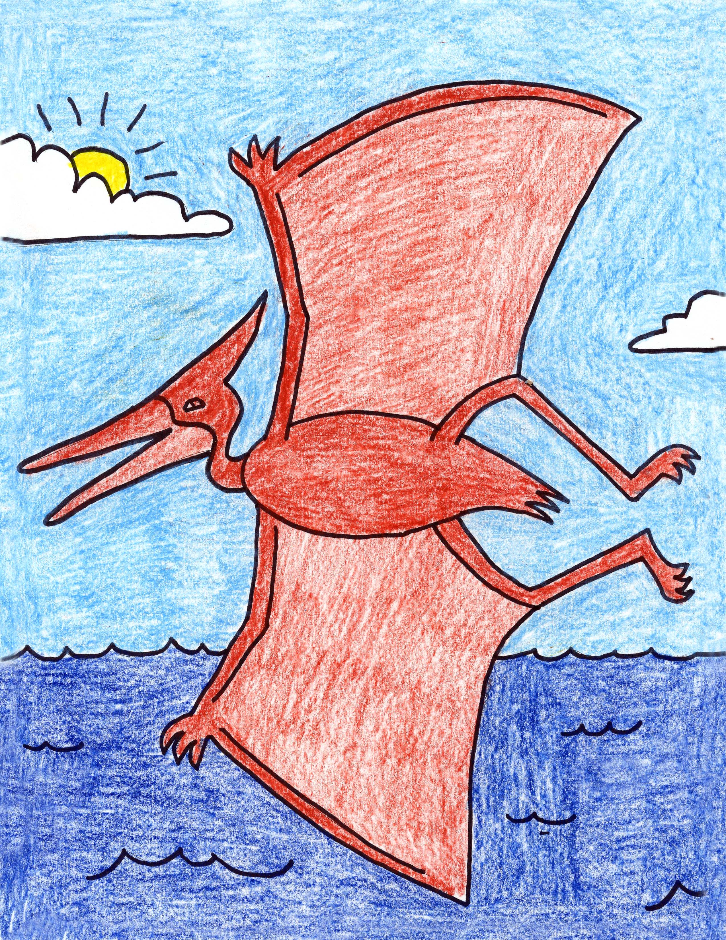 Pterodactyl Drawing Artistic Sketching