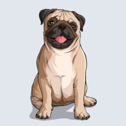 Pug Drawing Intricate Artwork