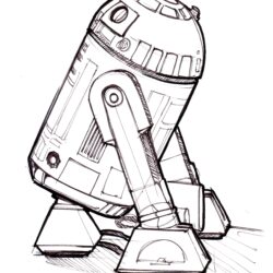 R2d2 Drawing Amazing Sketch