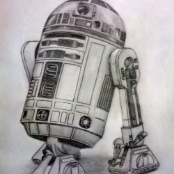 R2d2 Drawing Modern Sketch