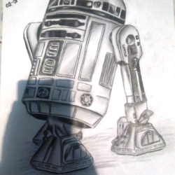 R2d2 Drawing Realistic Sketch