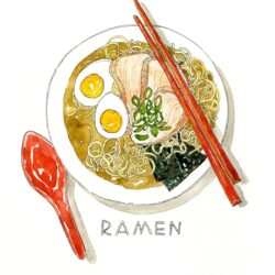 Ramen Drawing Creative Style