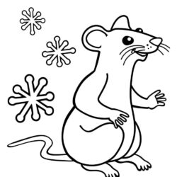 Rat Drawing Hand drawn