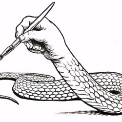 Rattlesnake Drawing Realistic Sketch