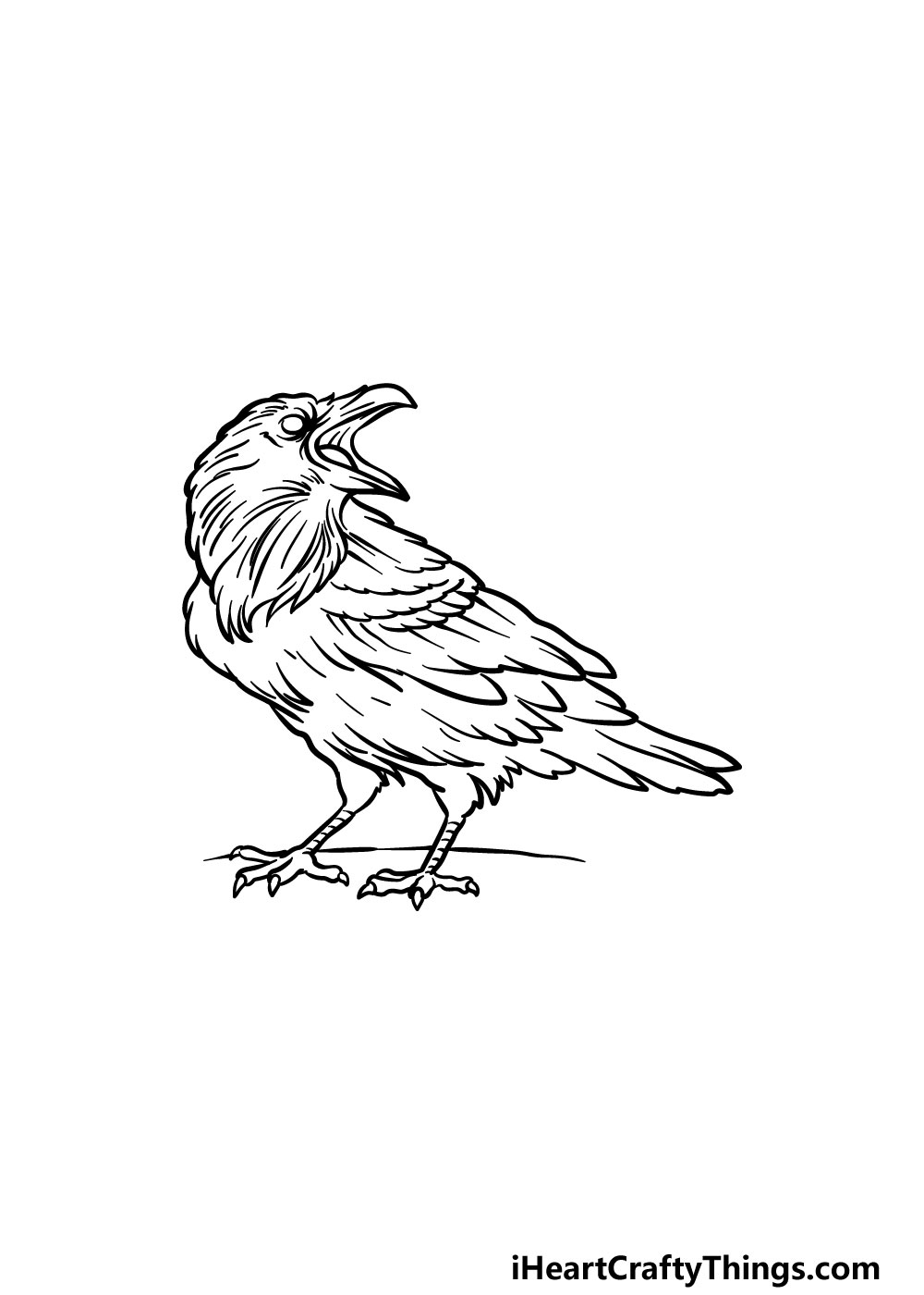Raven Drawing Intricate Artwork