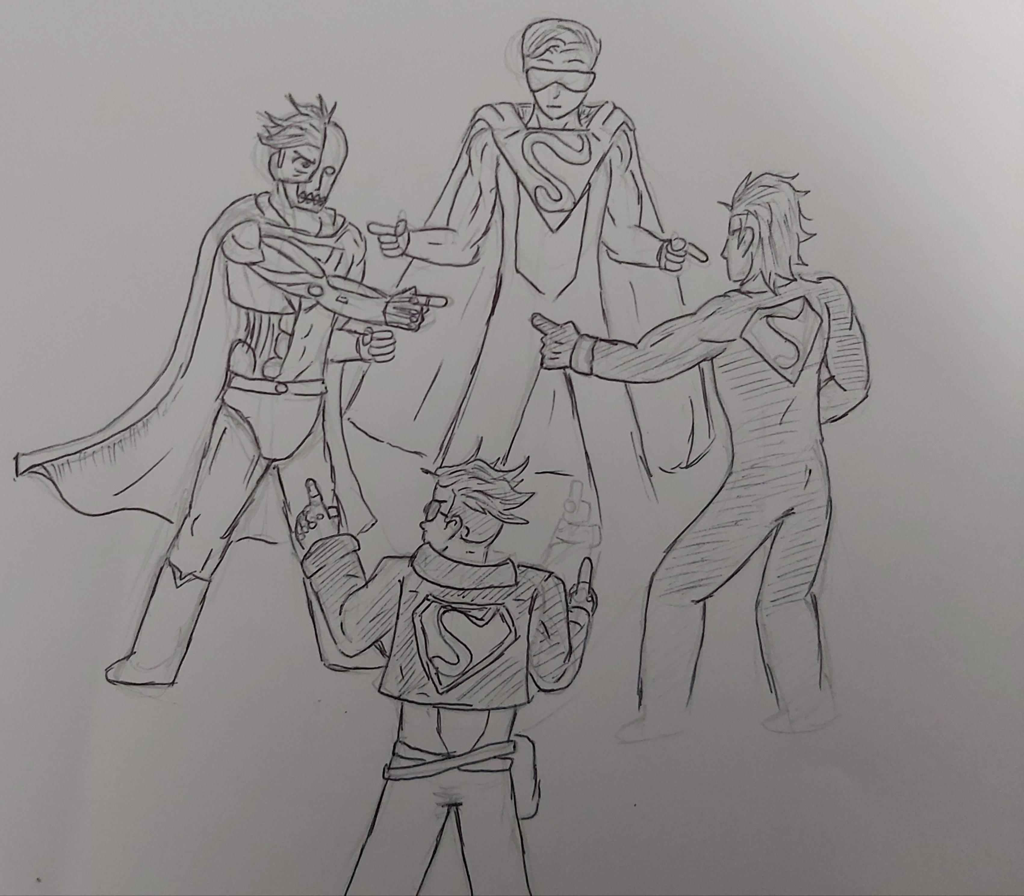 Reign of the Supermen Drawing Sketch