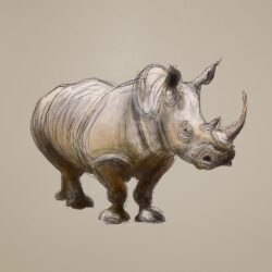 Rhino Drawing Amazing Sketch