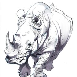 Rhino Drawing Creative Style