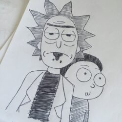 Rick Drawing Detailed Sketch