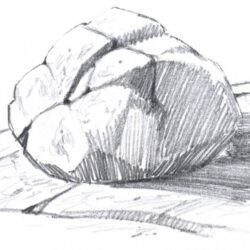 Rock Drawing Realistic Sketch