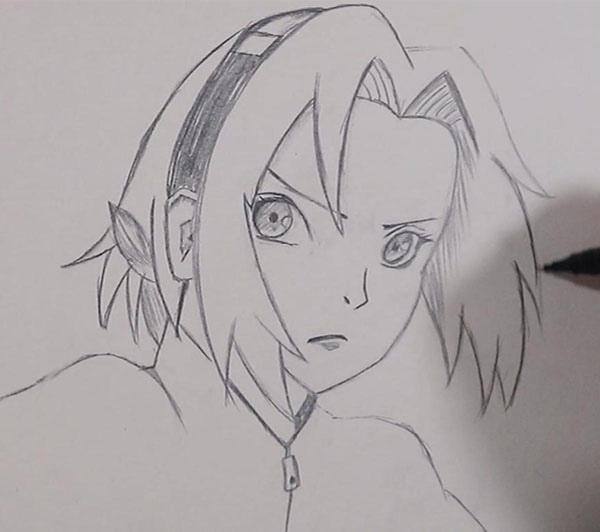 Sakura Drawing Stunning Sketch