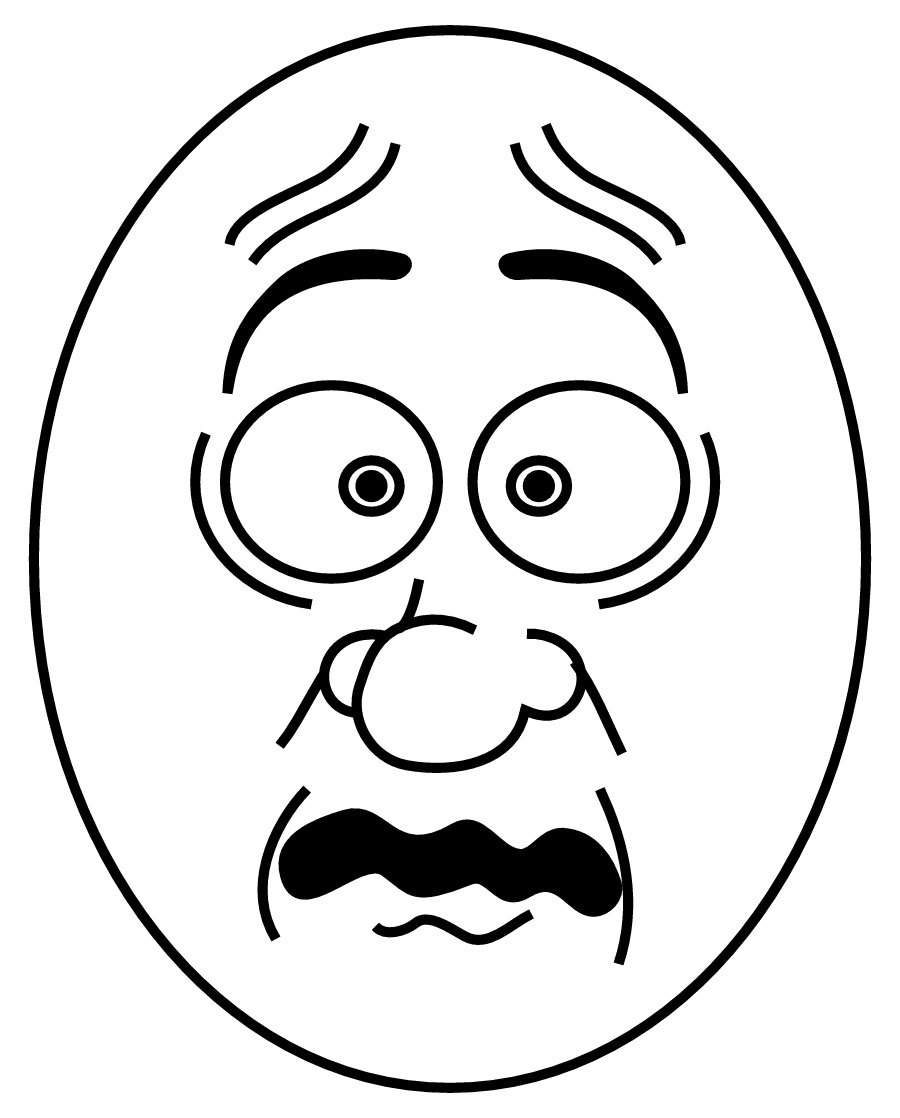 scared cartoon face drawing