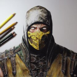 Scorpion Mk Drawing Realistic Sketch