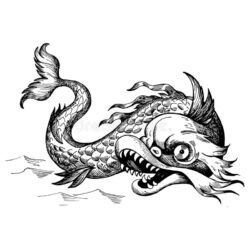 Sea Monster Drawing Stunning Sketch