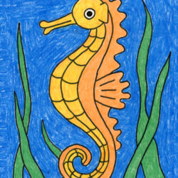 Seahorse Drawing Image