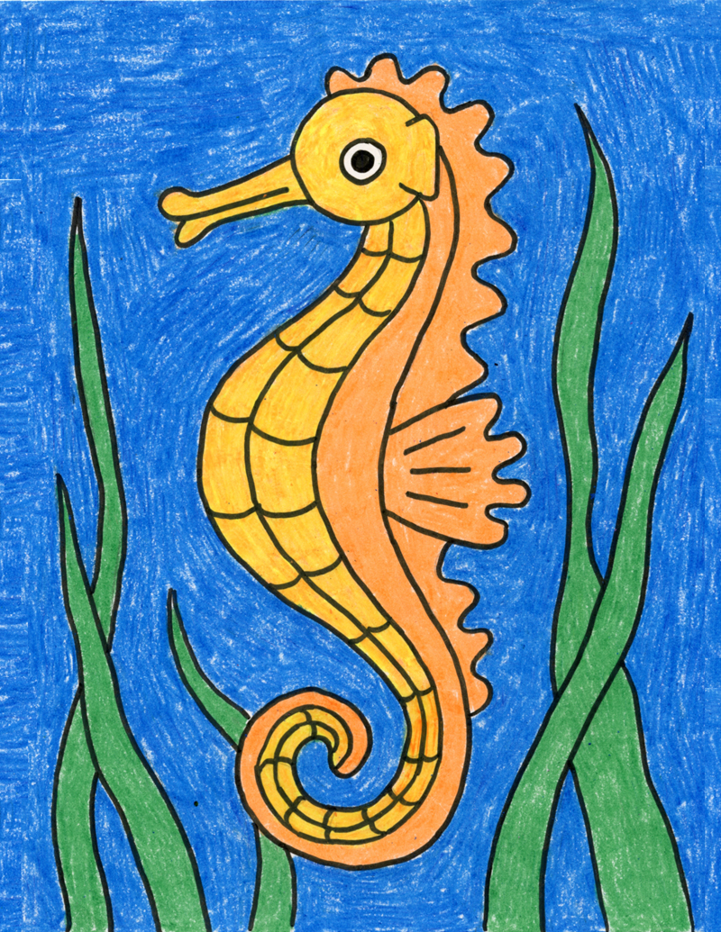 Seahorse Drawing Image