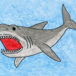 Shark Drawing Artistic Sketching