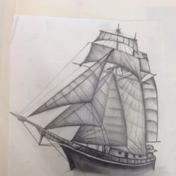 Ship Drawing Professional Artwork