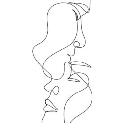 Simple One Line Face Drawing Amazing Sketch