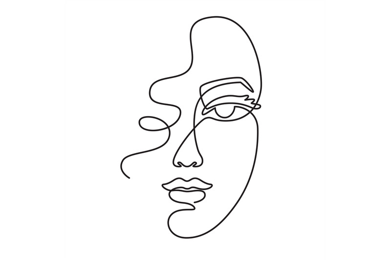 Simple One Line Face Drawing Art