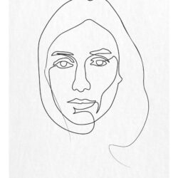 Simple One Line Face Drawing Artistic Sketching