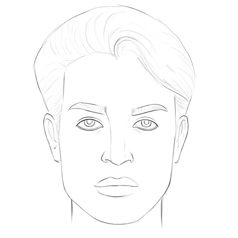 Simple One Line Face Drawing