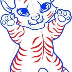 Simple Tiger Drawing Art