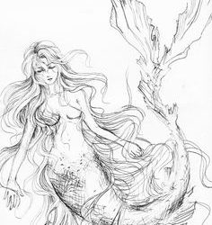 Siren Drawing Artistic Sketching