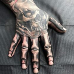 Skeleton Hand Tattoo Drawing Creative Style