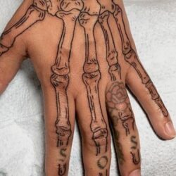 Skeleton Hand Tattoo Drawing Hand Drawn