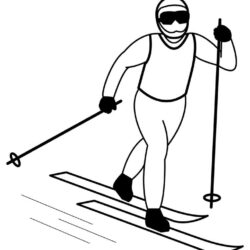 Ski Drawing Creative Style